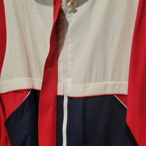 Alfred Dunner Red, White, and Blue Colorblock Jacket - Picture 6 of 10
